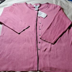 NWT 100% SILK Lord & Taylor cardigan